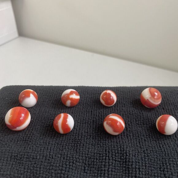 Vintage Marble King Eight Rainbow Red White Based Marbles Bundle - Picture 7 of 8